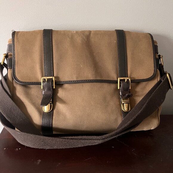 Fossil Canvas Messenger Bag - Picture 1 of 4